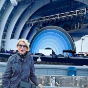 michelle standing in amphitheater for joni mitchell concert